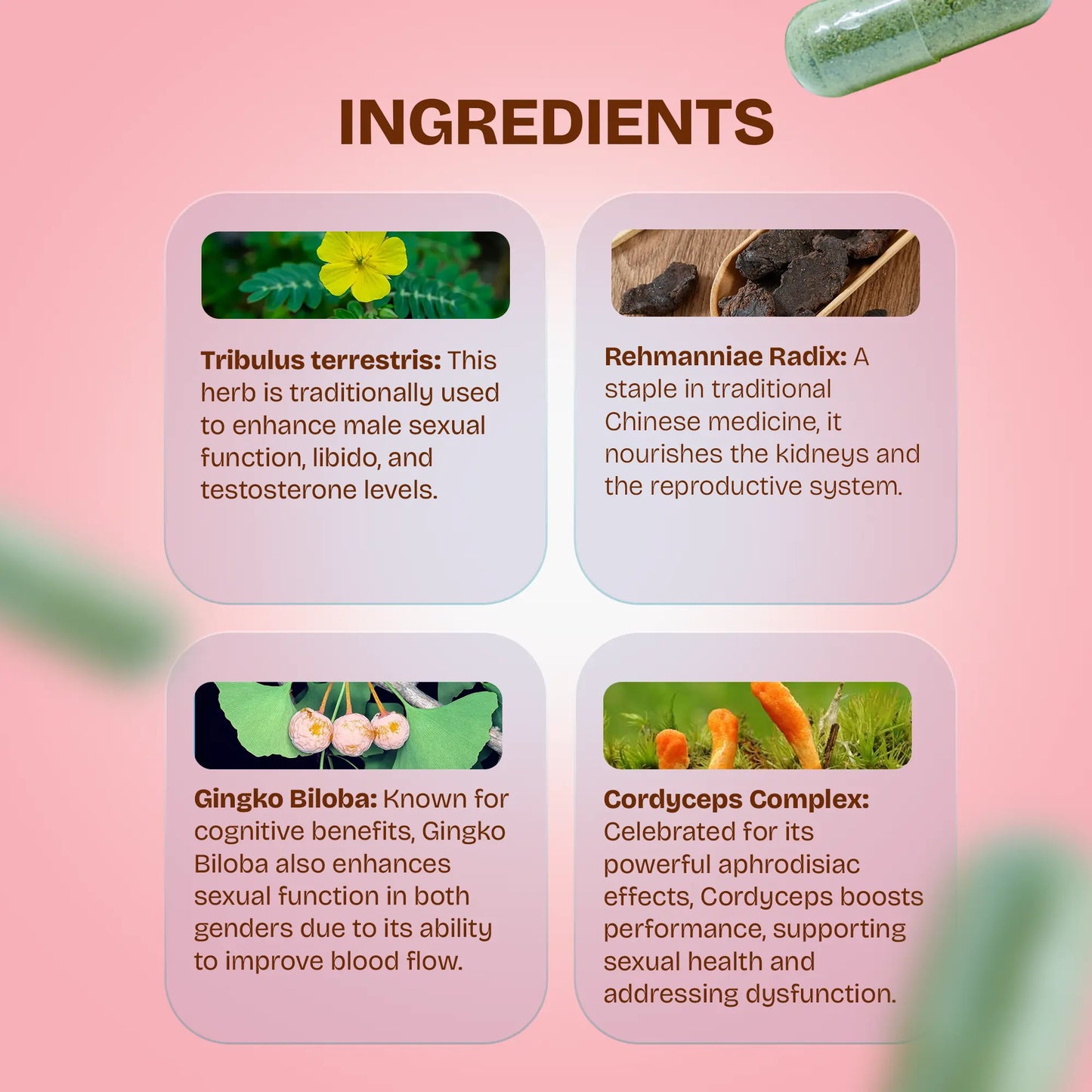 Vitalitäts-Aphrodisiakum-Kapseln - Potenzmittel für Frauen