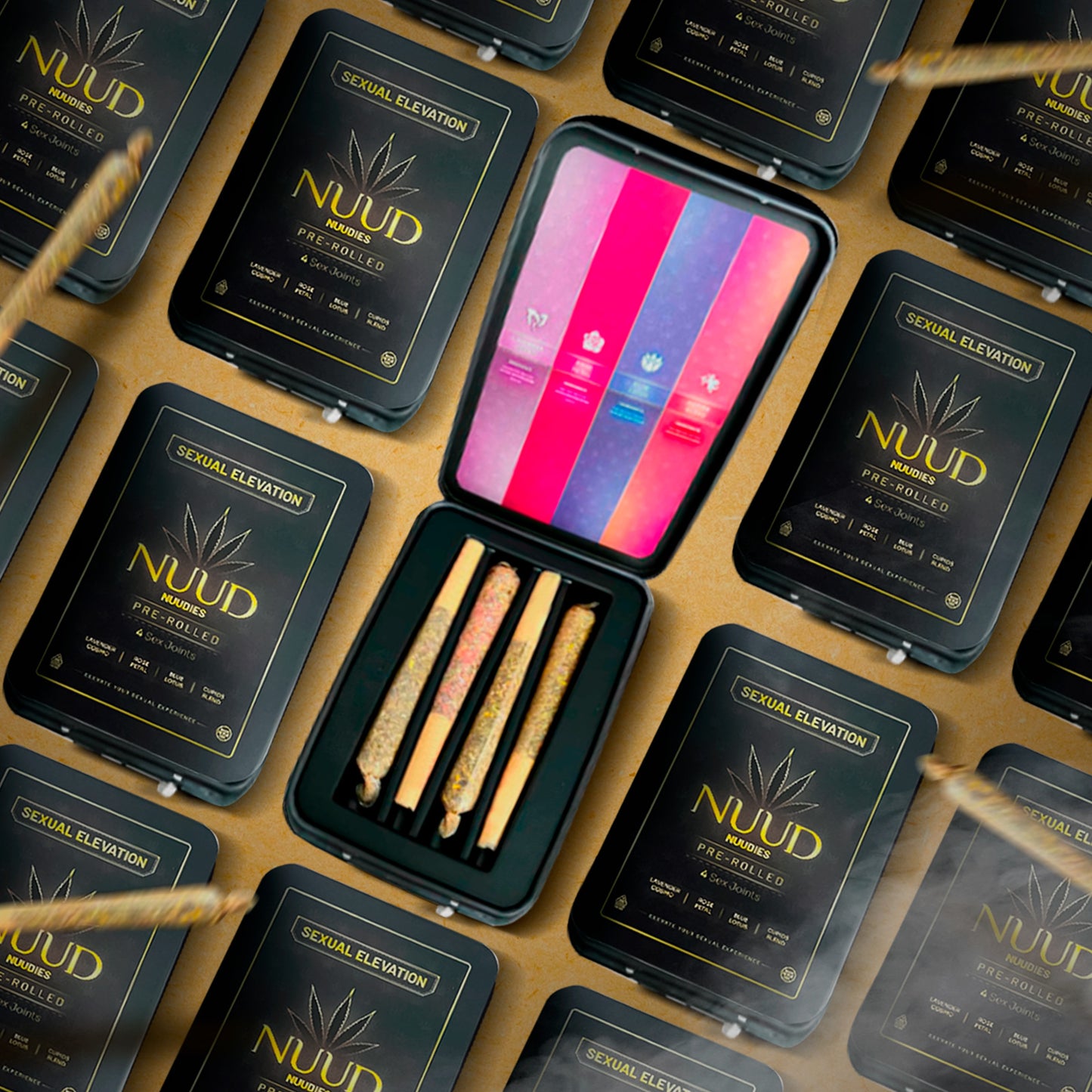 NUUD Aphrodisiac Pre-Rolls in Travel Cases