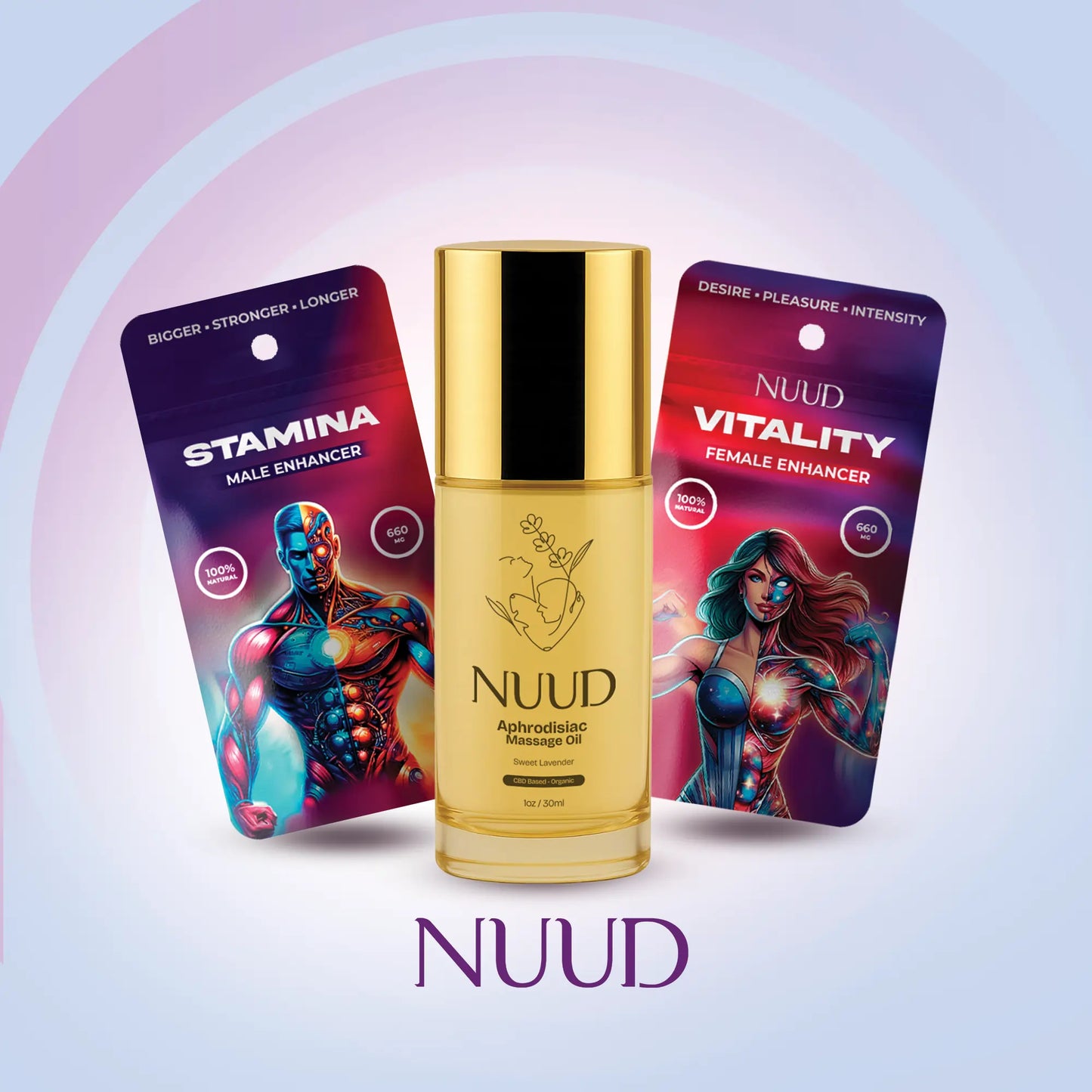 NUUD Lovers Pleasure Bundle | Couples Intimacy Set for Libido Enhancement