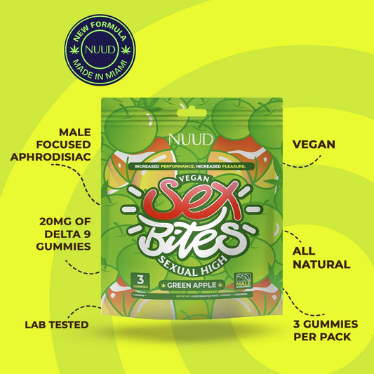 NUUD Aphrodisiac Gummies for Men | Green Apple
