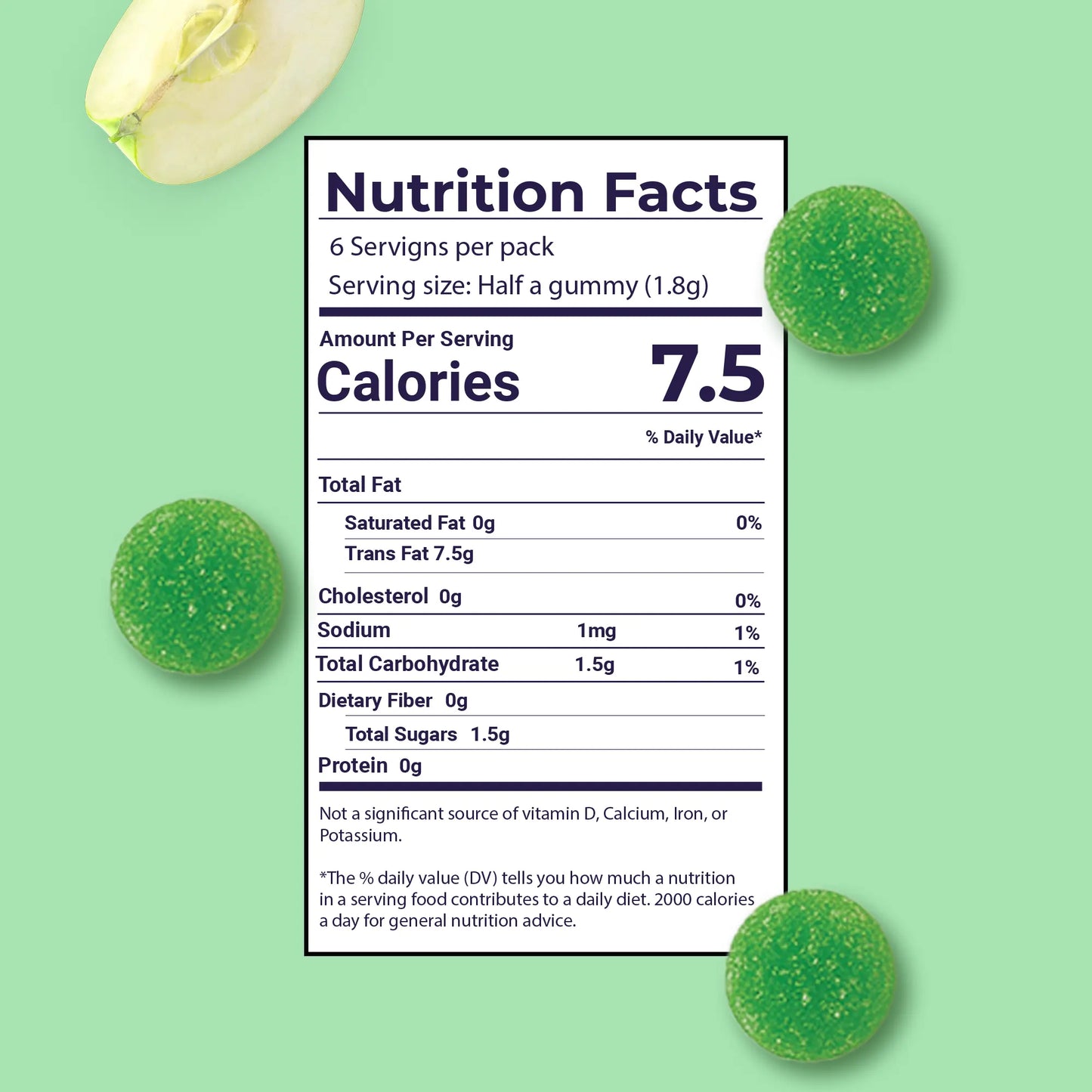 NUUD Aphrodisiac Gummies for Men | Green Apple