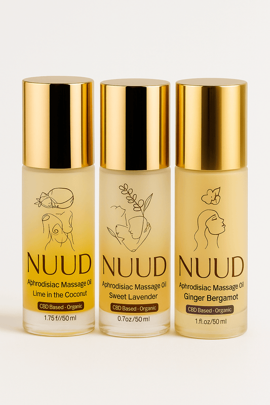 Nuud Aphrodisiac Massage Oil Sweet Lavender 3 Bottle of 50ml