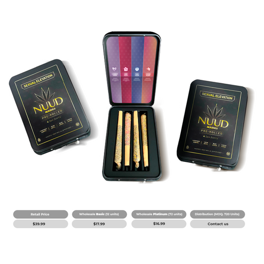 Nuud Aphrodisiac Pre-Rolls in Travel Cases Wholesale Prices