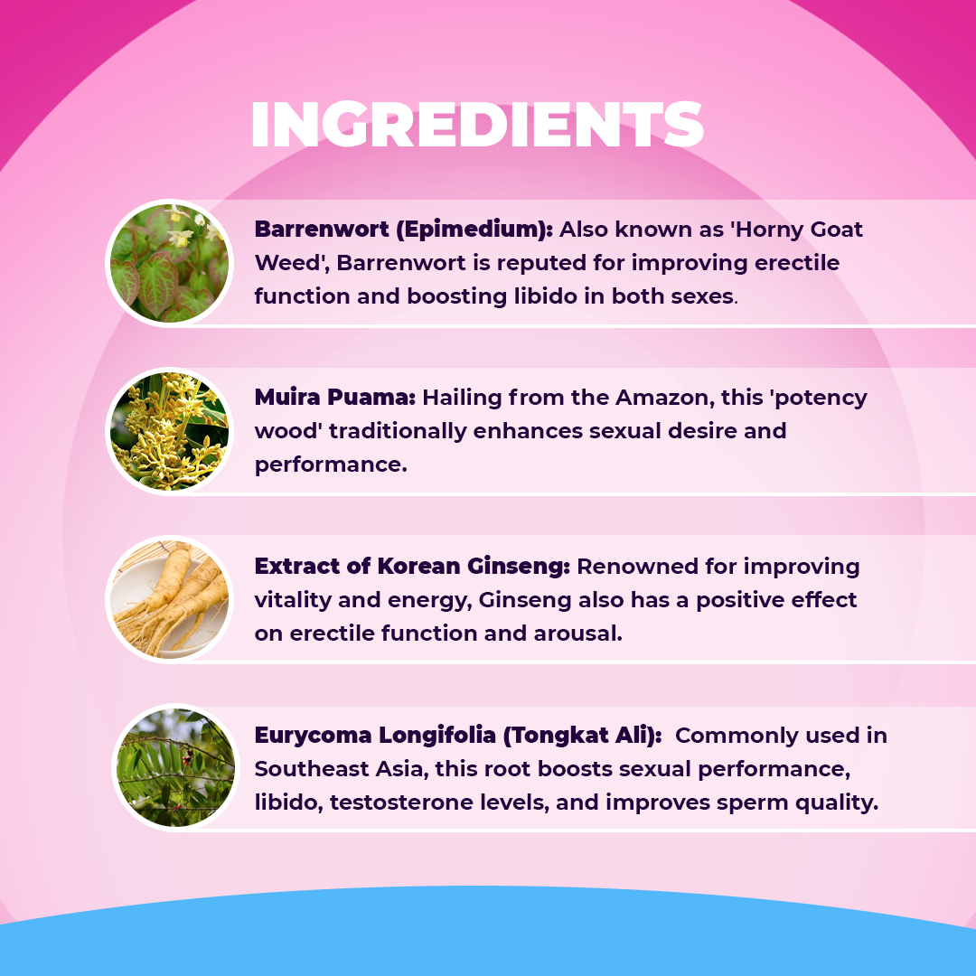 Nuud Female Enhancer Gummies 600mg Ingredients