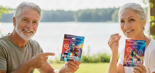 Happy Senior Couple Enjoy NUUD Aphrodisiac Gummies