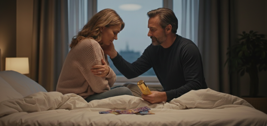 Couple sharing a tender, emotionally intimate moment