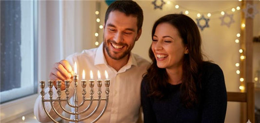 Happy Couple Celebrates Hanukkah