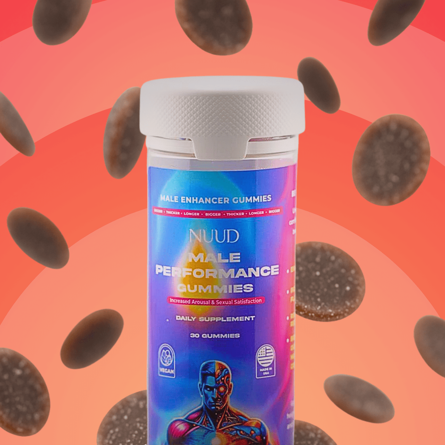 NUUD 30-Day Male Performance Gummies — Daily Stamina & Male Vitality