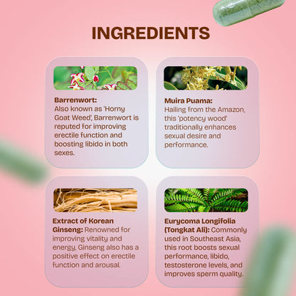 Vitalitäts-Aphrodisiakum-Kapseln - Potenzmittel für Frauen