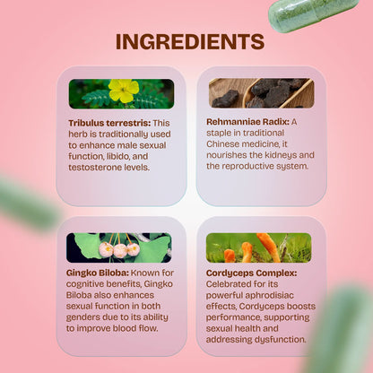 Vitalitäts-Aphrodisiakum-Kapseln - Potenzmittel für Frauen