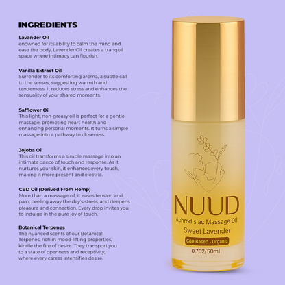 NUUD Intimate Ritual Bundle: CBD Massage Oil + Libido Drinks