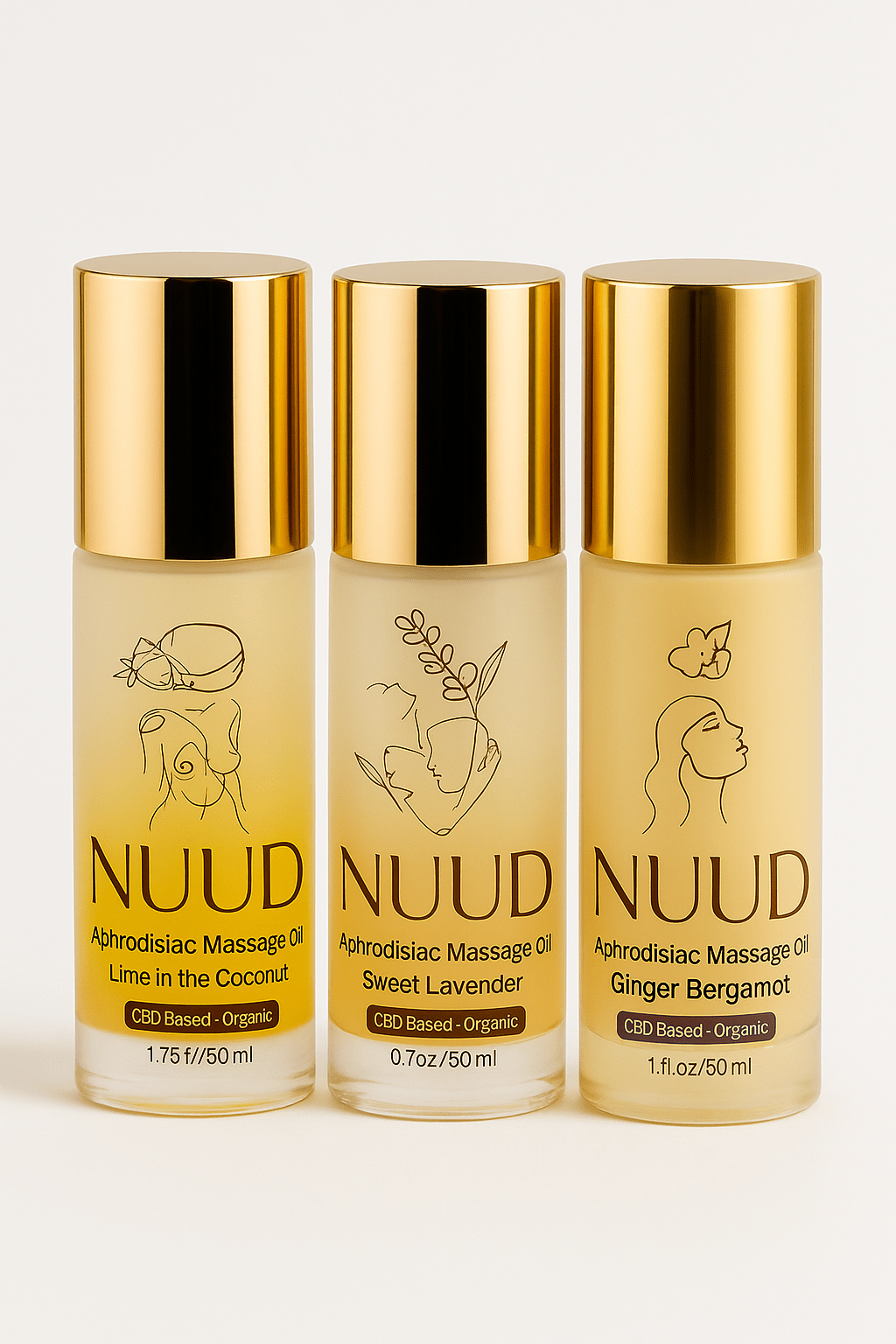 Huiles de massage aphrodisiaques - Lot de 3