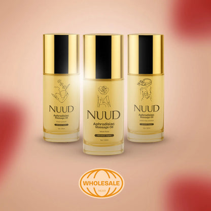 NUUD Aphrodisiakum-Massageöle – Kiste mit 12 Einheiten (Stückpreis: 16,99 $) 