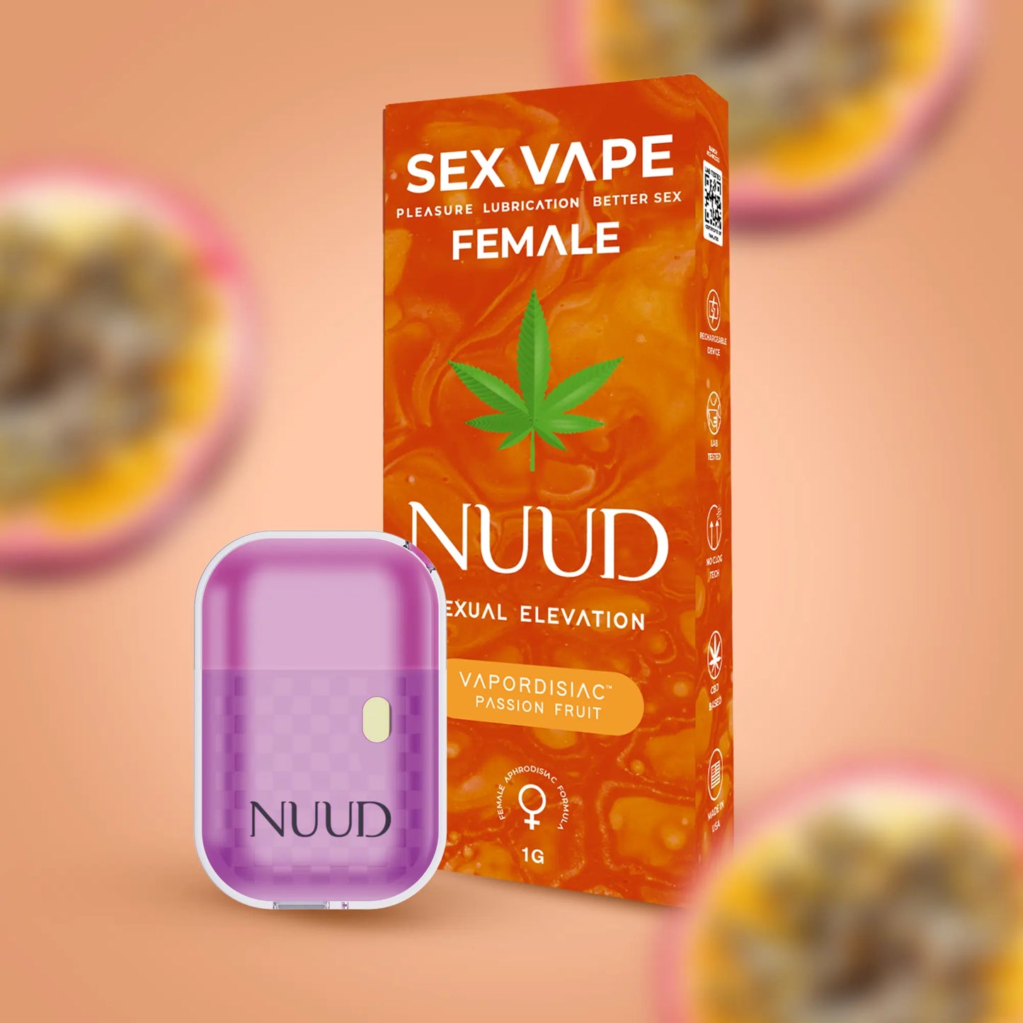 NUUD HHC Passion Fruit Diffuser for women — naturally derived HHC intimacy support