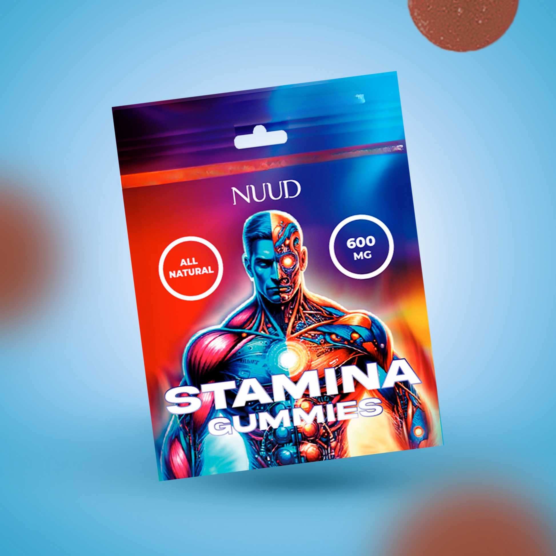 NUUD Stamina Gummies for men packet — natural drive and energy support supplement
