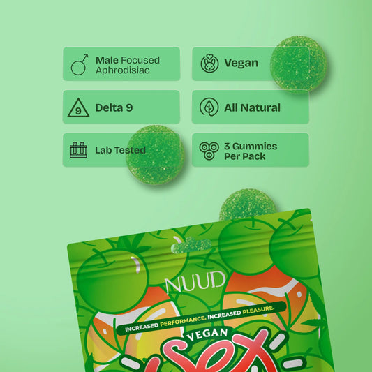 NUUD Aphrodisiac Gummies for Men | Green Apple