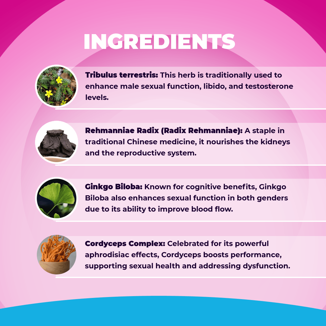 Nuud Female Enhancer Gummies 600mg Ingredients per Capsule