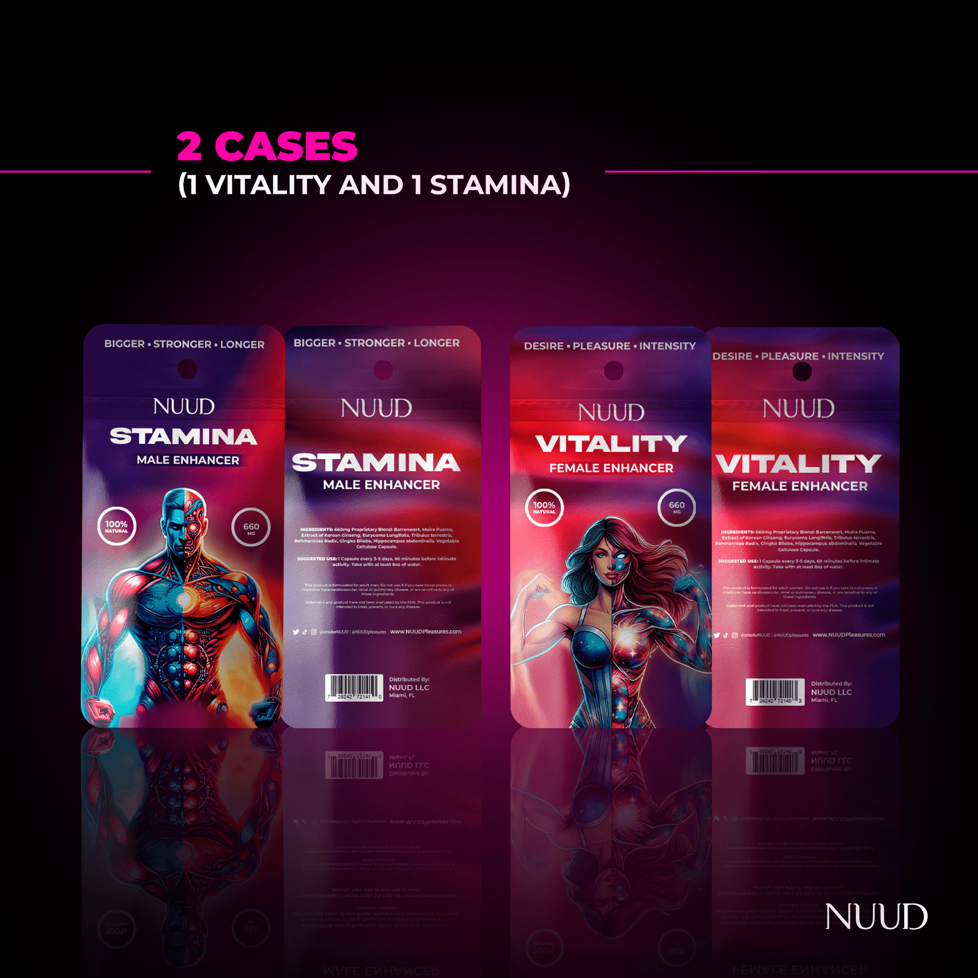 Nuud Basic Starter Pack2 Cases (1 Vitality and 1 Stamina)