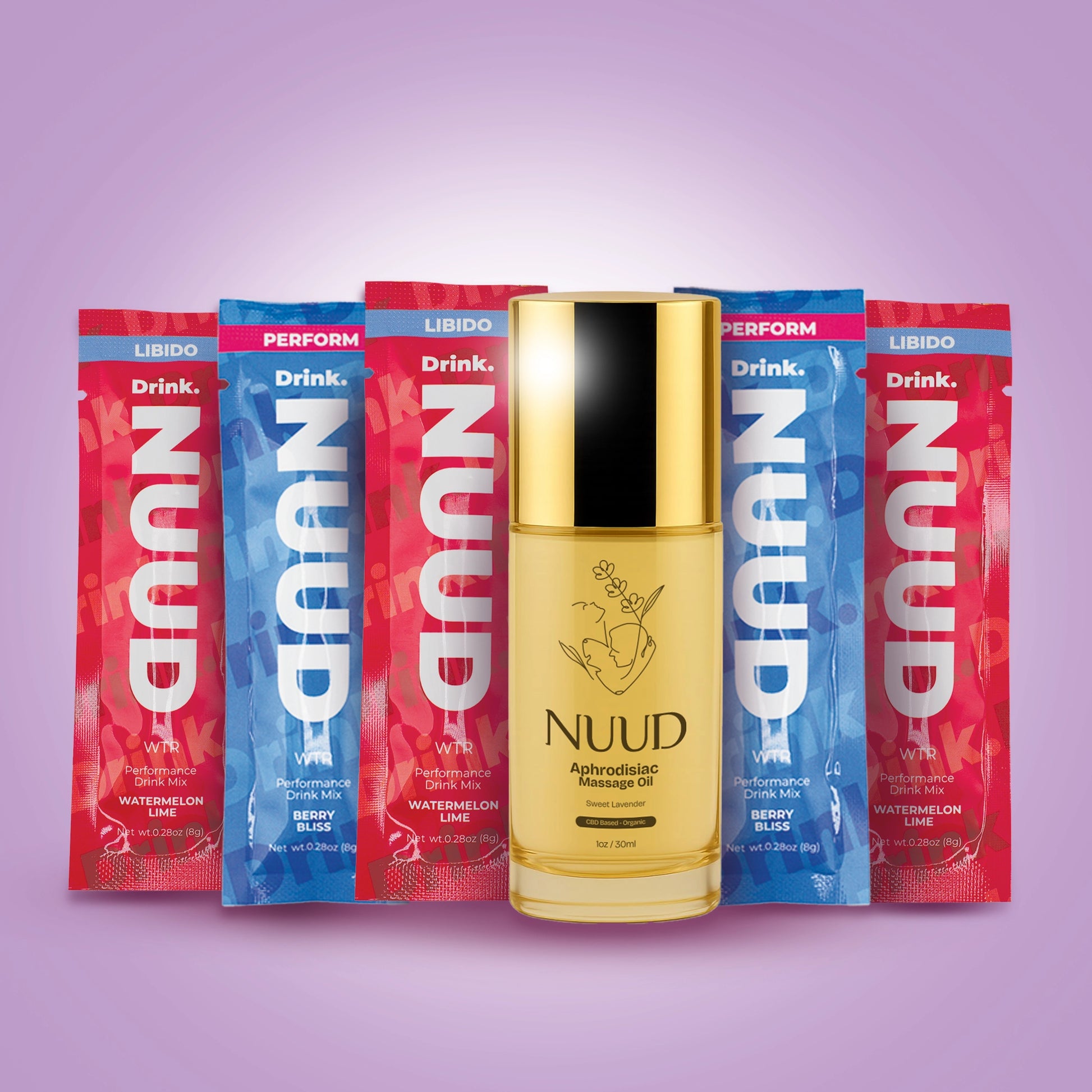 NUUD Bundle | Drink Waters and Massage Oil