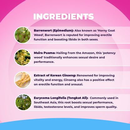 Nuud Female Enhancer Gummies 600mg Ingredients