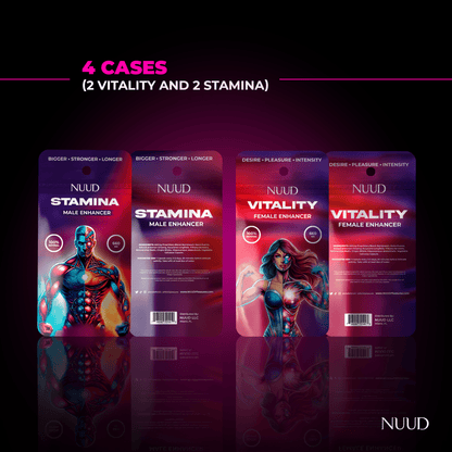 Nuud Premium Starter Pack 4 Cases (2 Vitality and 2 Stamina)