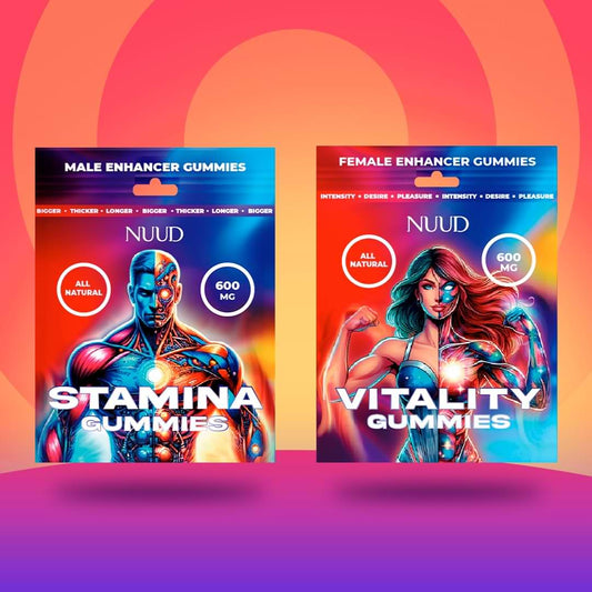 Pouch of Nuud Sensual Synergy Stamina and Vitality Gummies