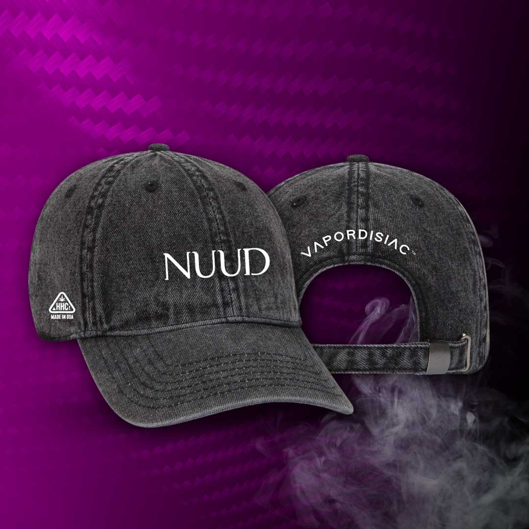 NUUD Vintage Black Denim Cap | Premium Designer Baseball Hat