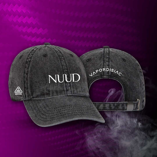 NUUD Vintage Black Denim Cap | Premium Designer Baseball Hat